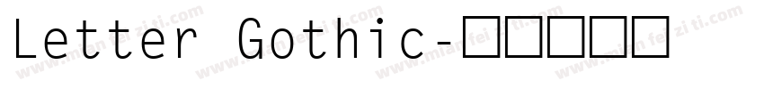 Letter Gothic字体转换